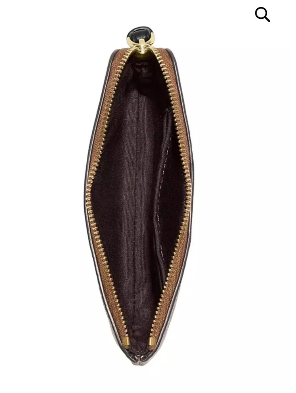 COACH Small Corner Zip Wristlet Micro  Signature Logo